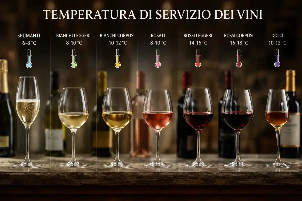 temperatura di servizio dei vini