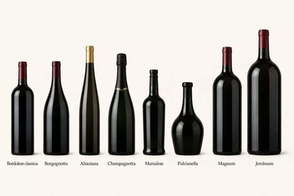 tipi di bottiglie di vino